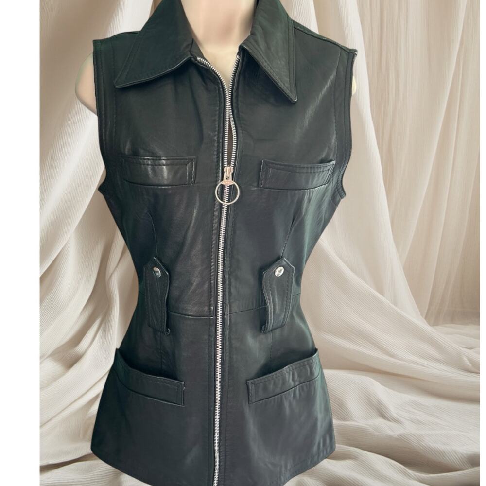 EUC Renegade England Leather Hip Length Vest Vintage ‘90 Soft Leather XS